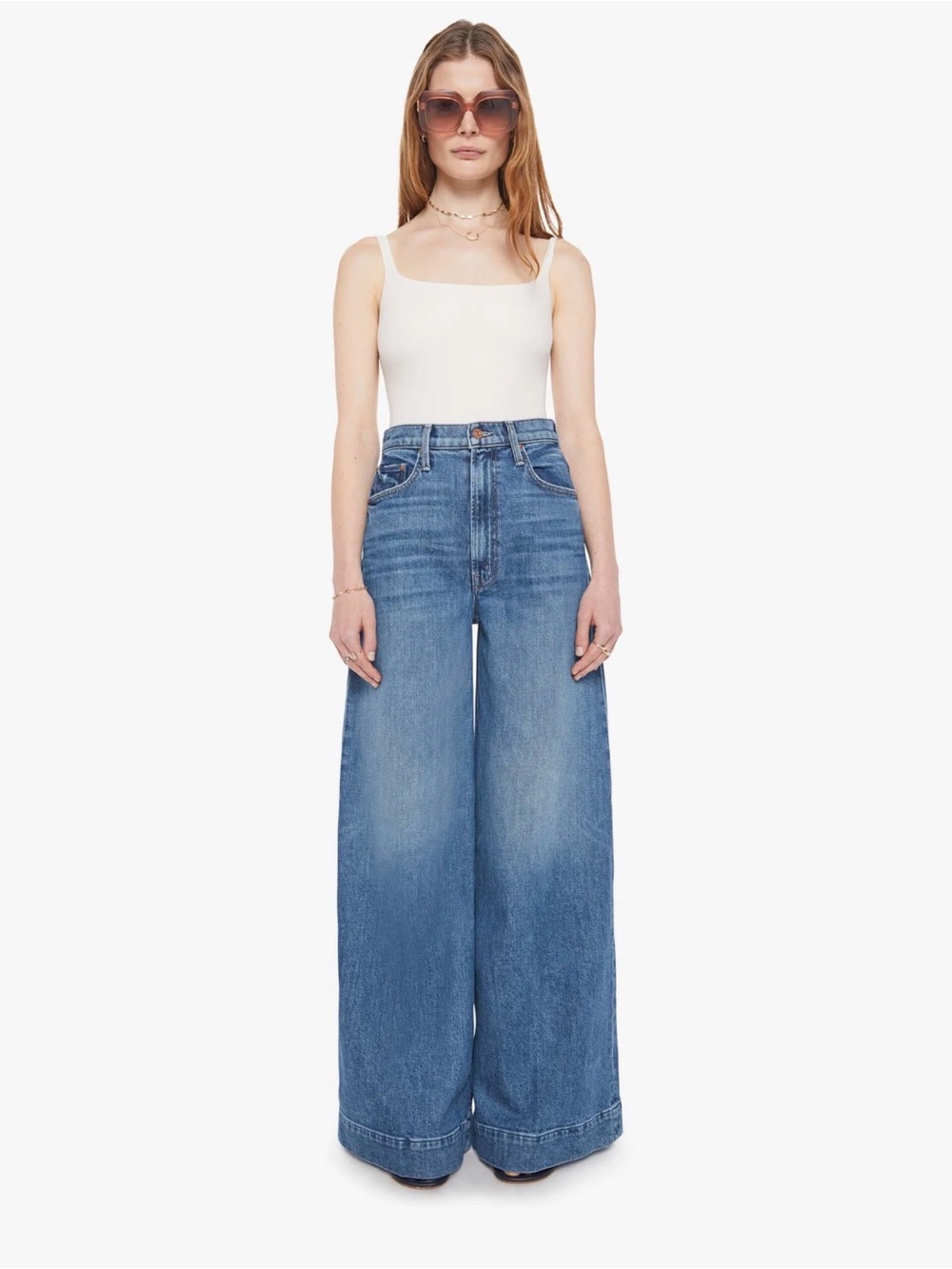Mother denim The Hustler wide leg flared jeans